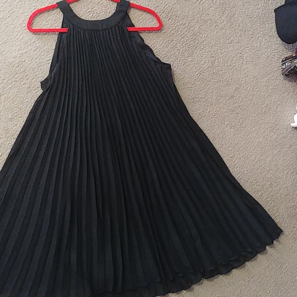 Black pleated after 5 dress